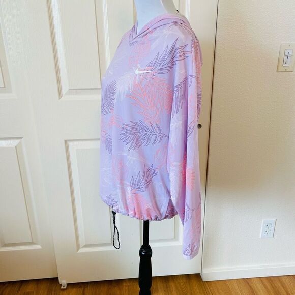 Nike Pro Cover Up Hoodie Purple Aloha Size Small - Picture 3 of 13